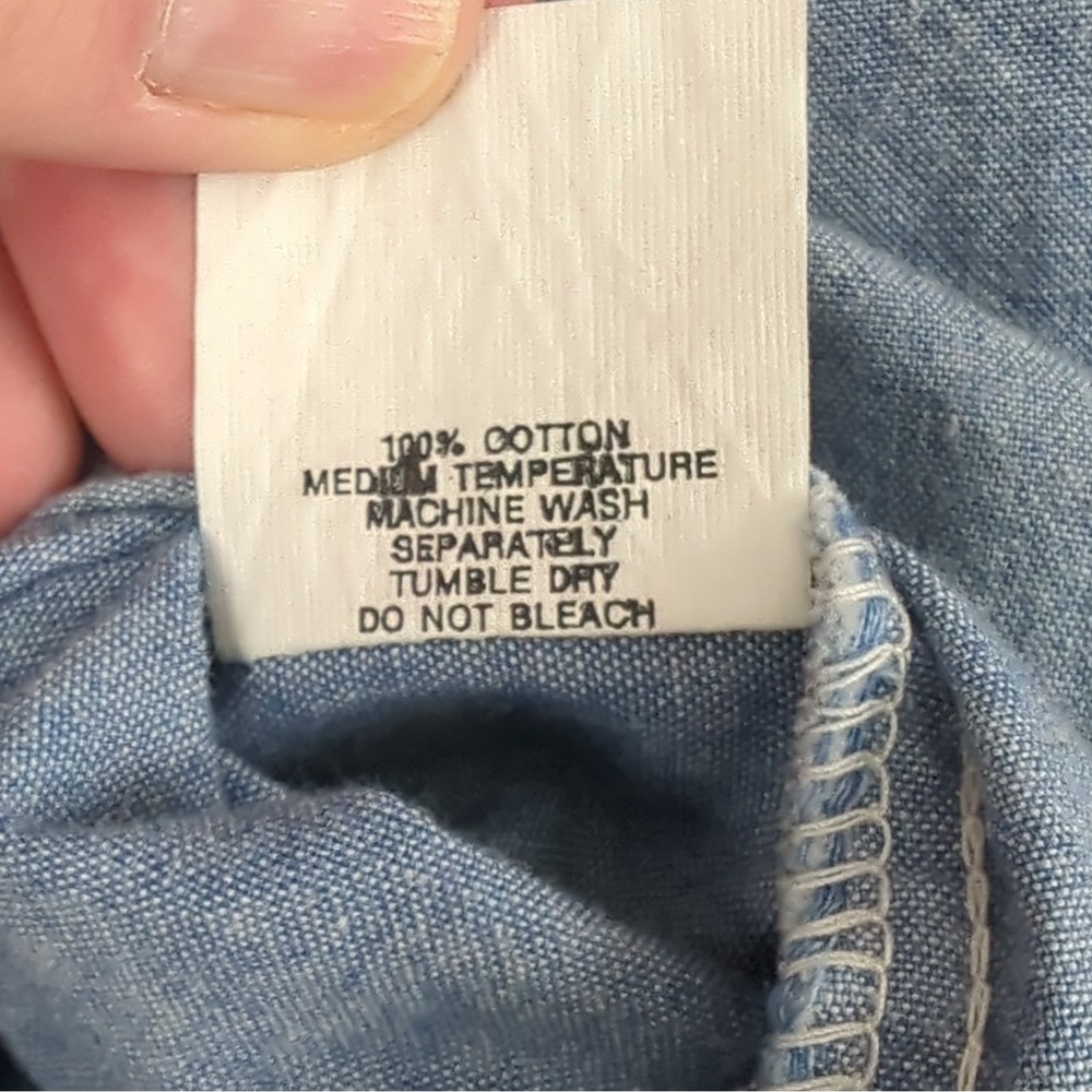 VTG Sweet Clothing Co. by Jou Jou Womens M Blue Chambray Button Up Shirt NWT - Picture 9 of 12